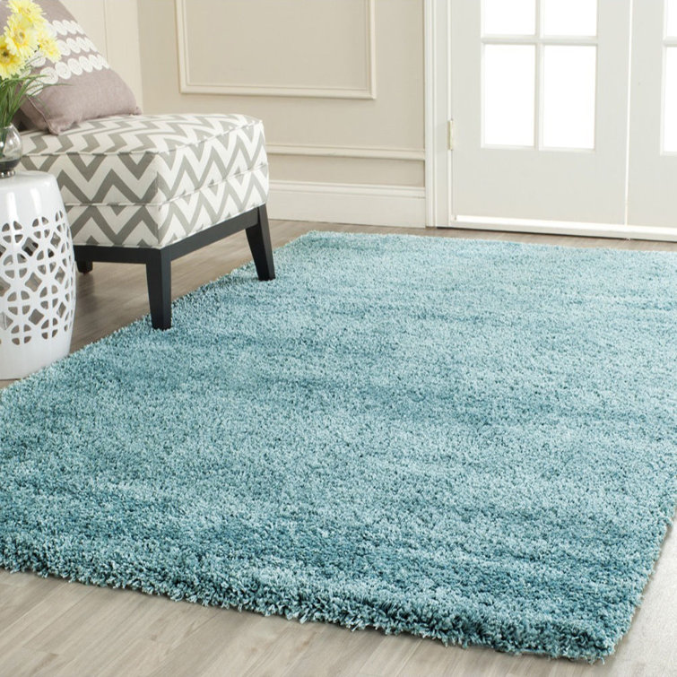 Brayden Studio Fintan Shaggy Duck Egg Rug Wayfair.co.uk